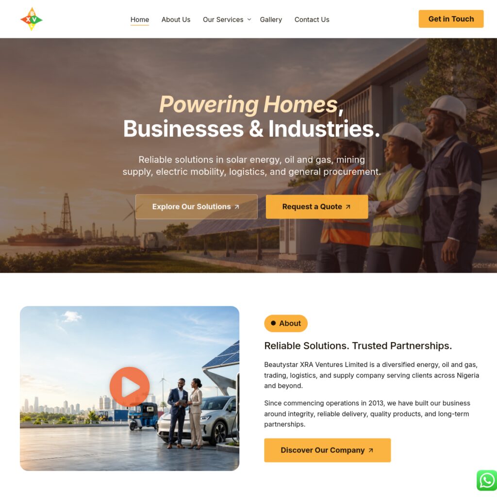 BeautyStar XRA Ventures website screenshot