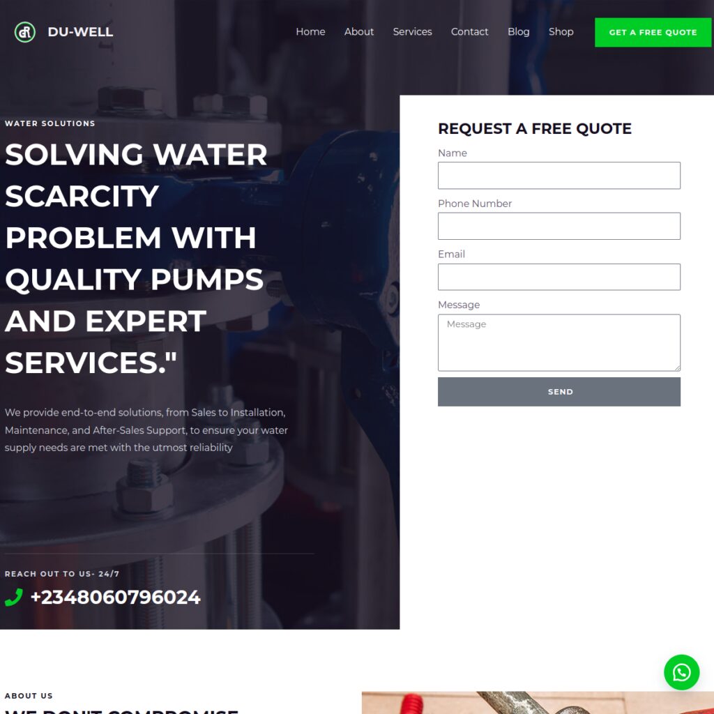 Duwell Global Resources website screenshot
