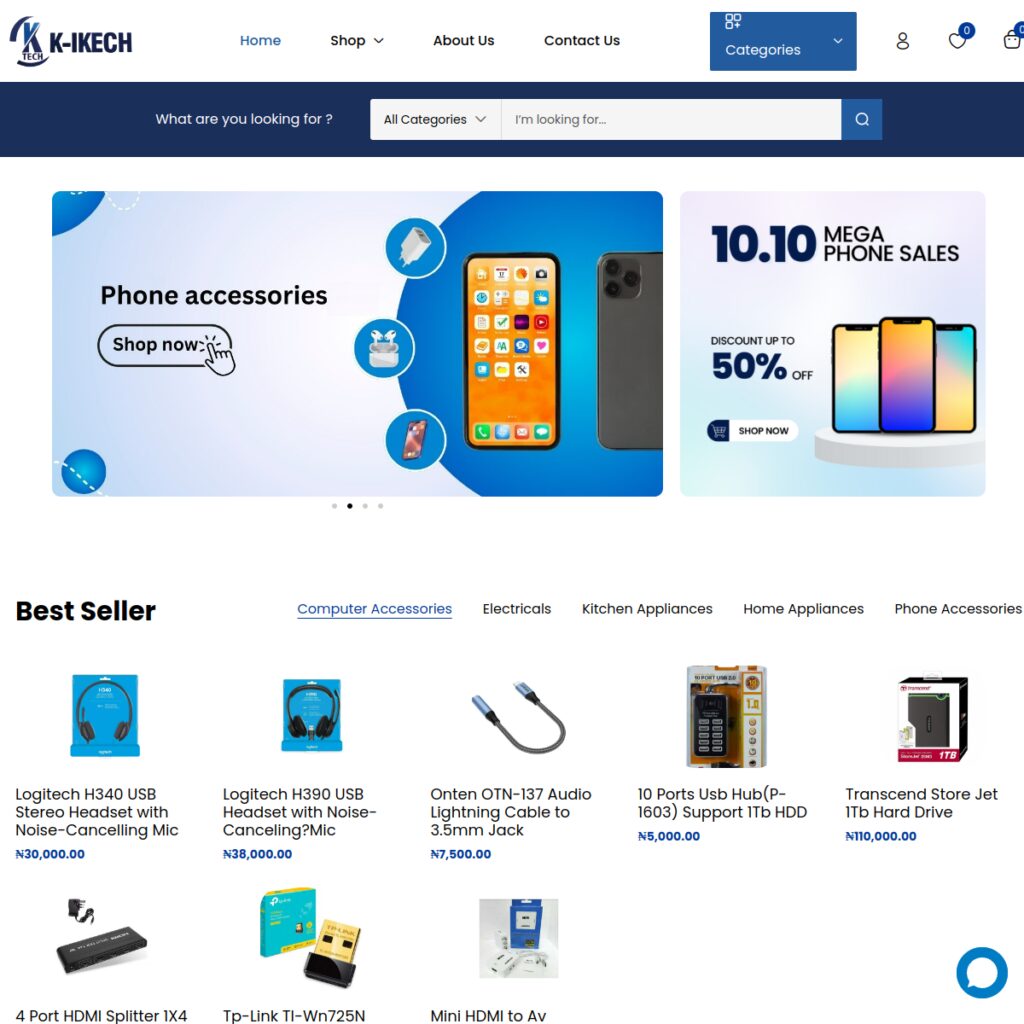 KTech Stuffs website screenshot